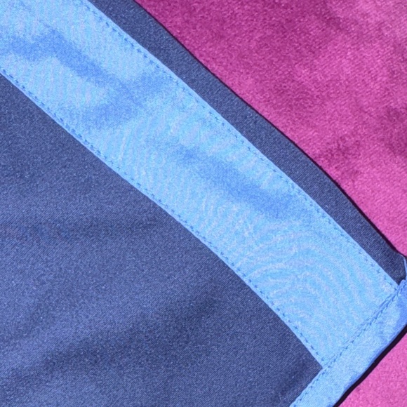 Nike Kids Navy Blue Track Pants Baby Blue Trim Pockets Girls Small size 7-8 - Picture 12 of 16